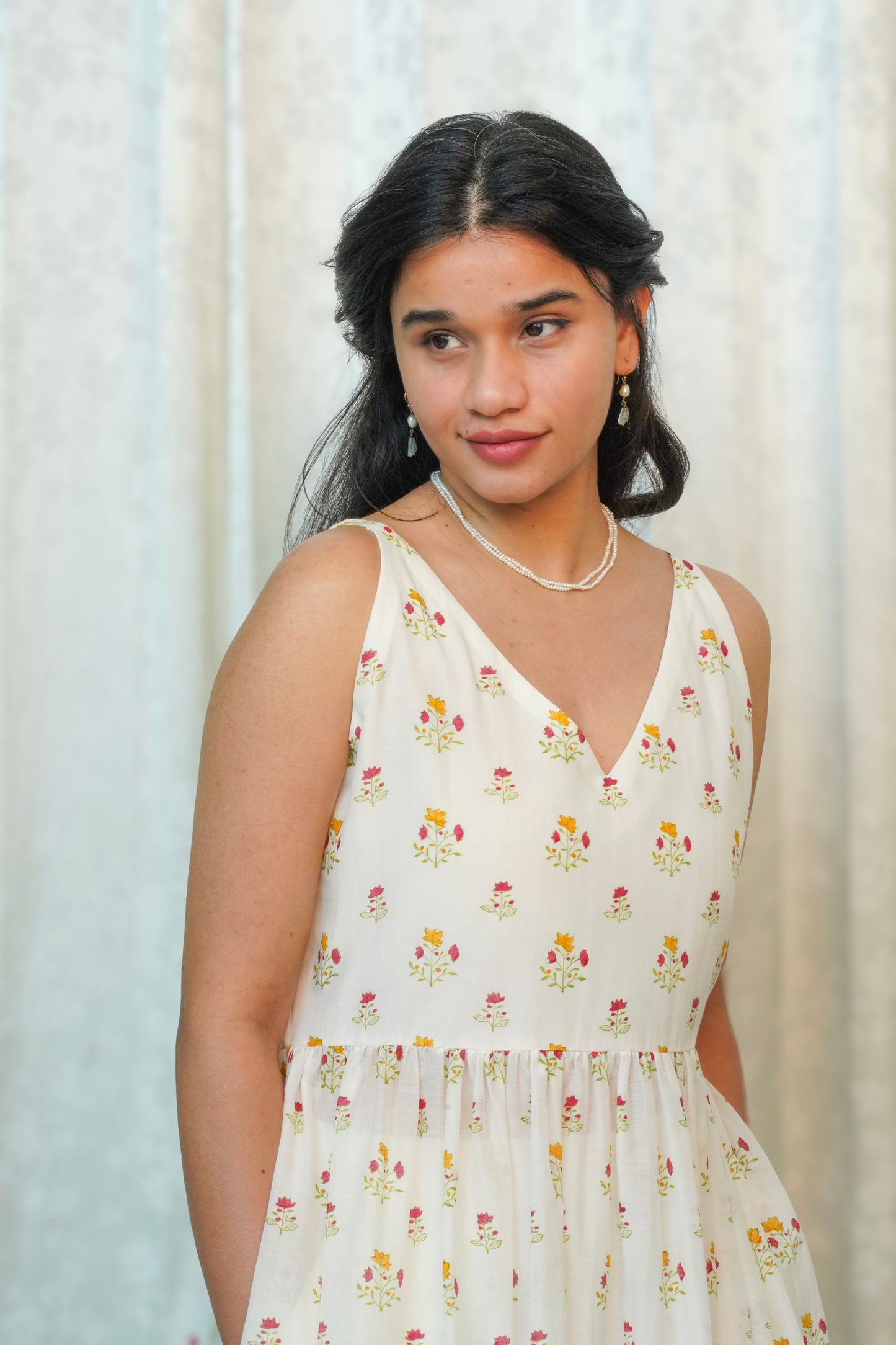 Ivory Wildflower Sprig Tunic