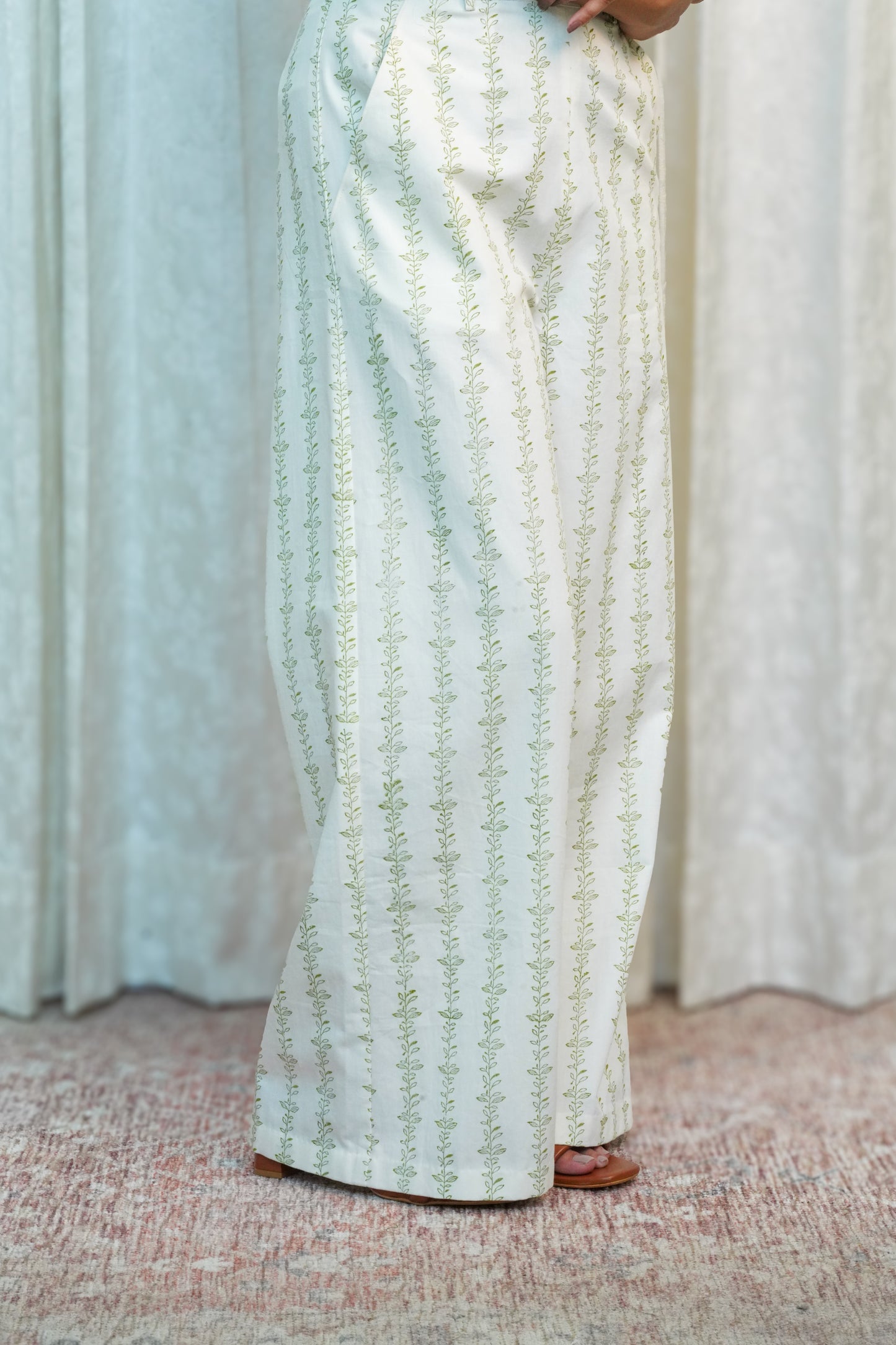 Ivory Mist Printed Pants