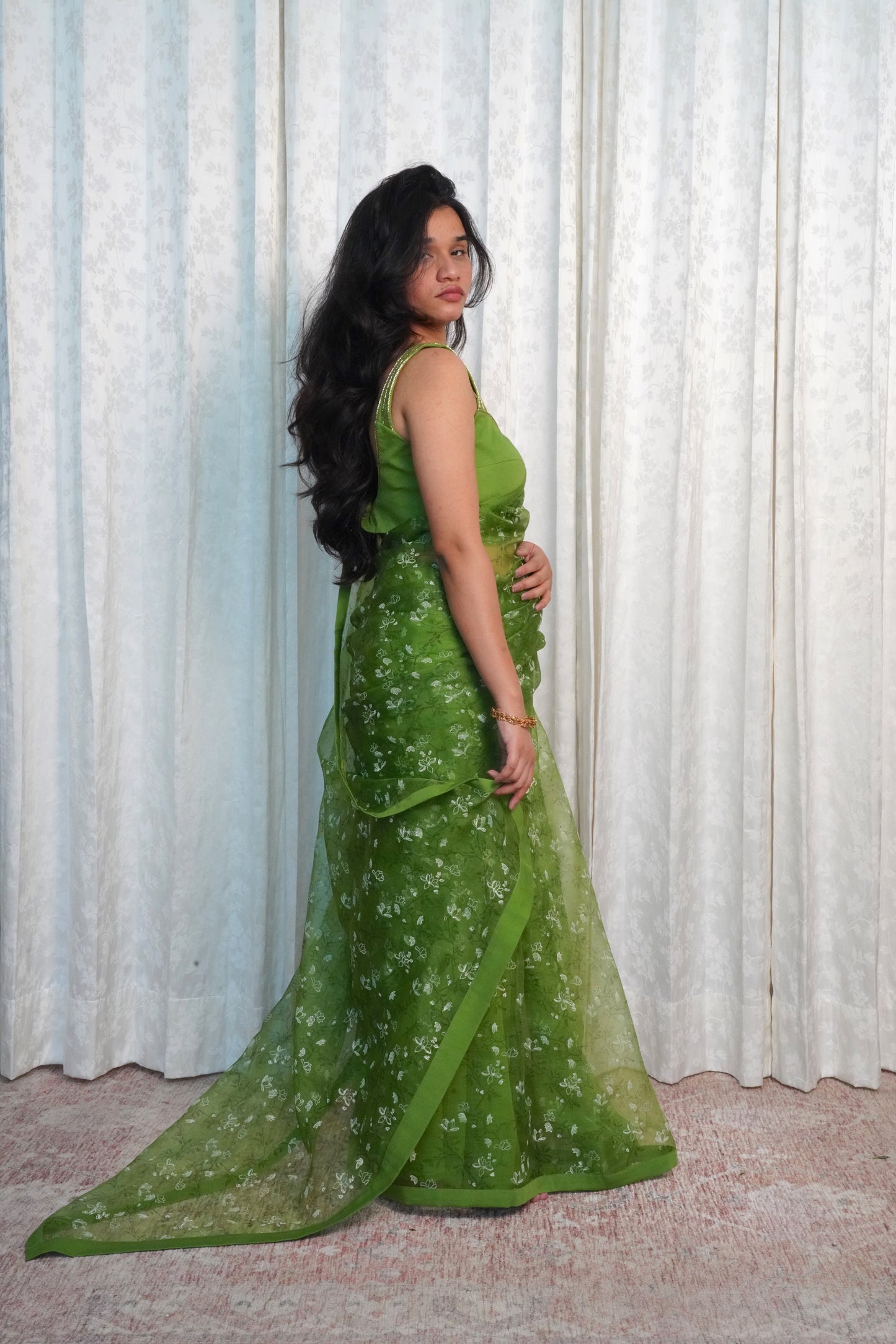 100% silk organza saree
