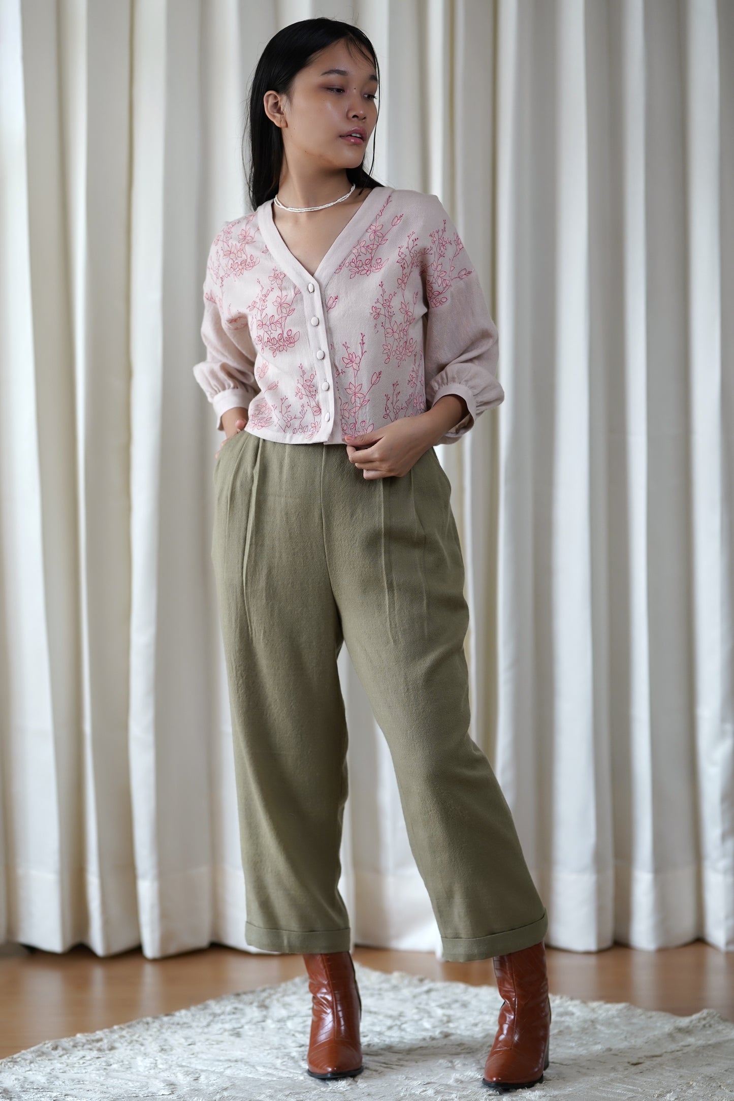 Double pleated pants