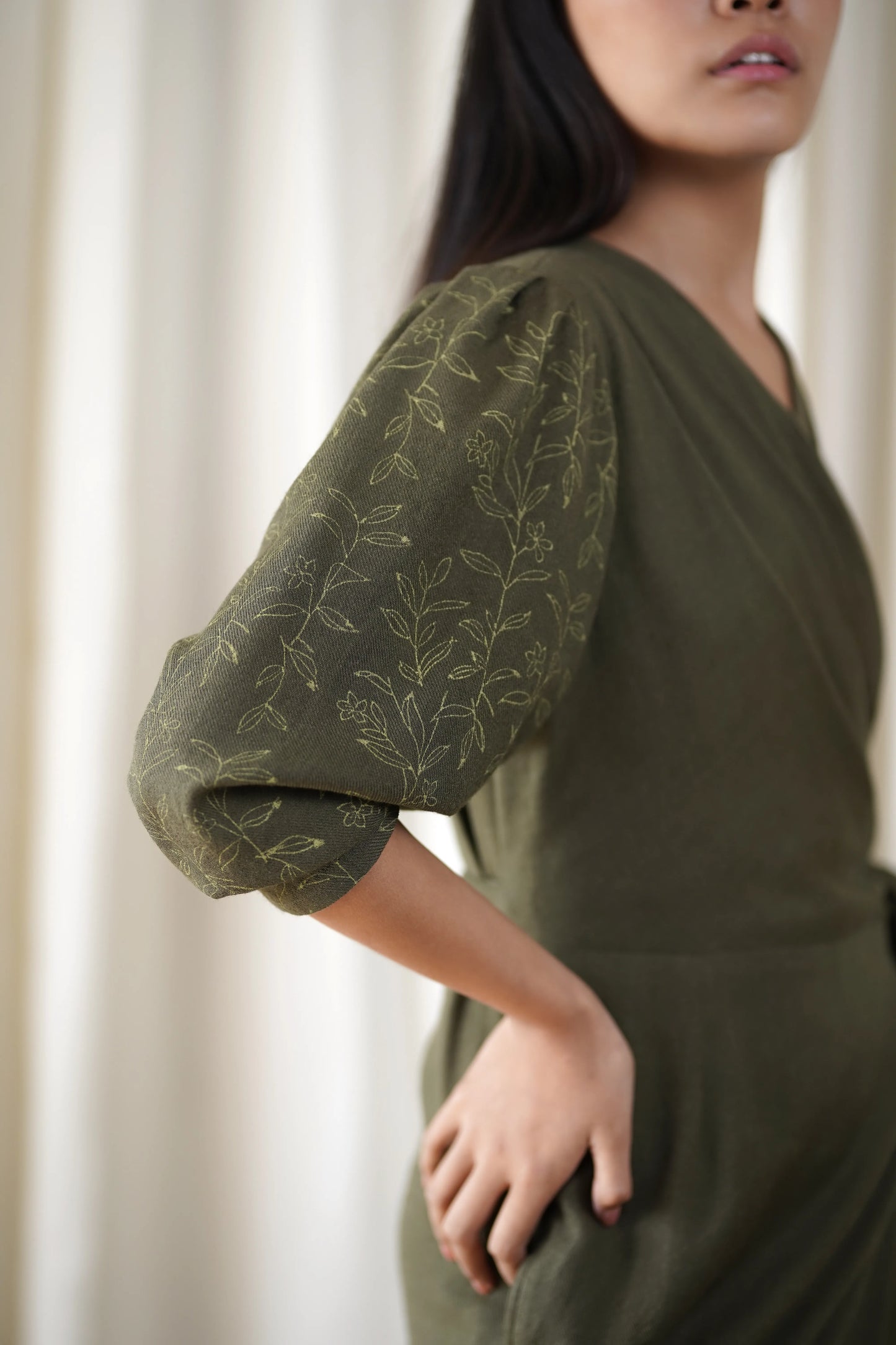 olive Wrap dress
