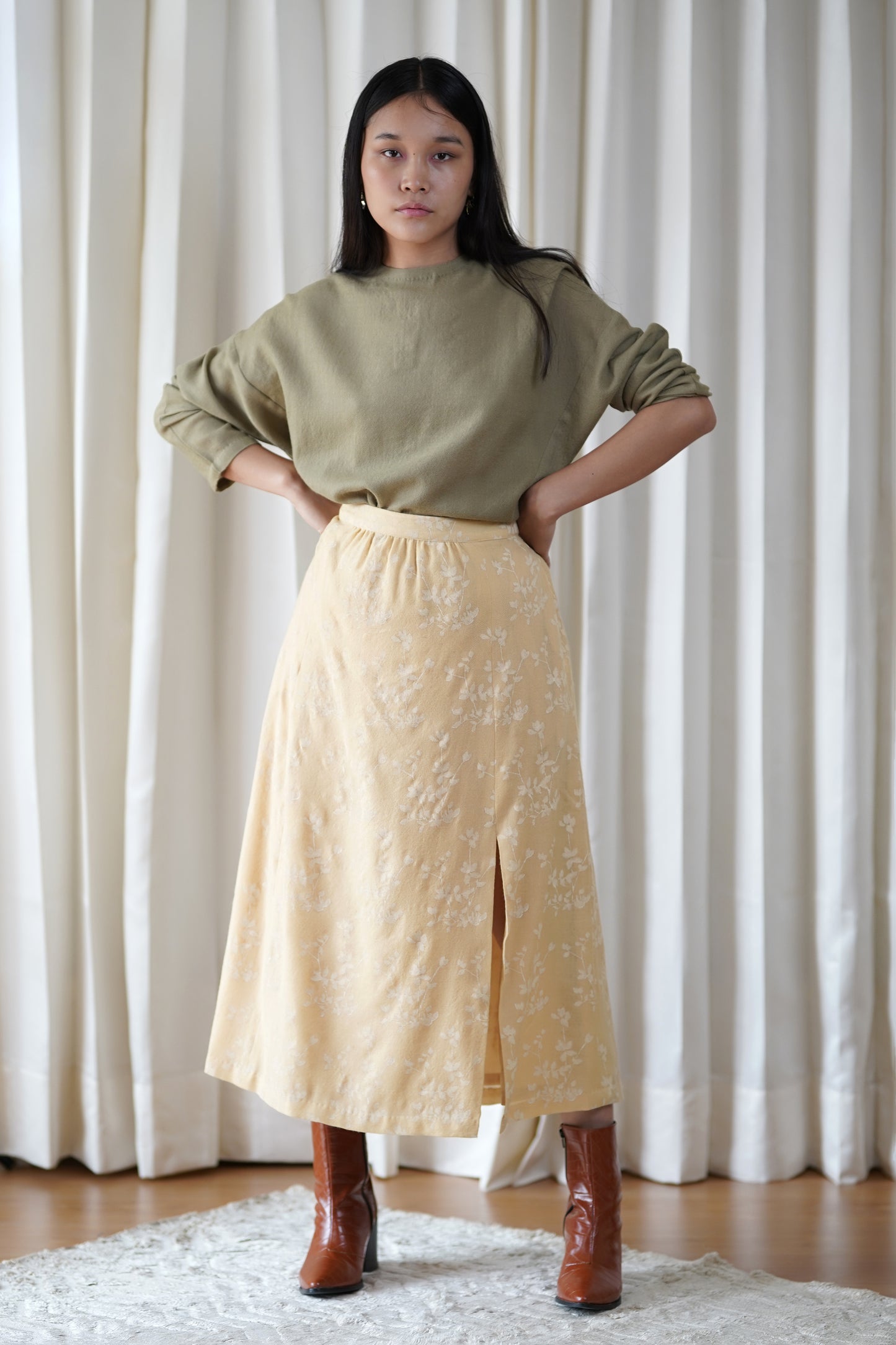 olive kimono top
