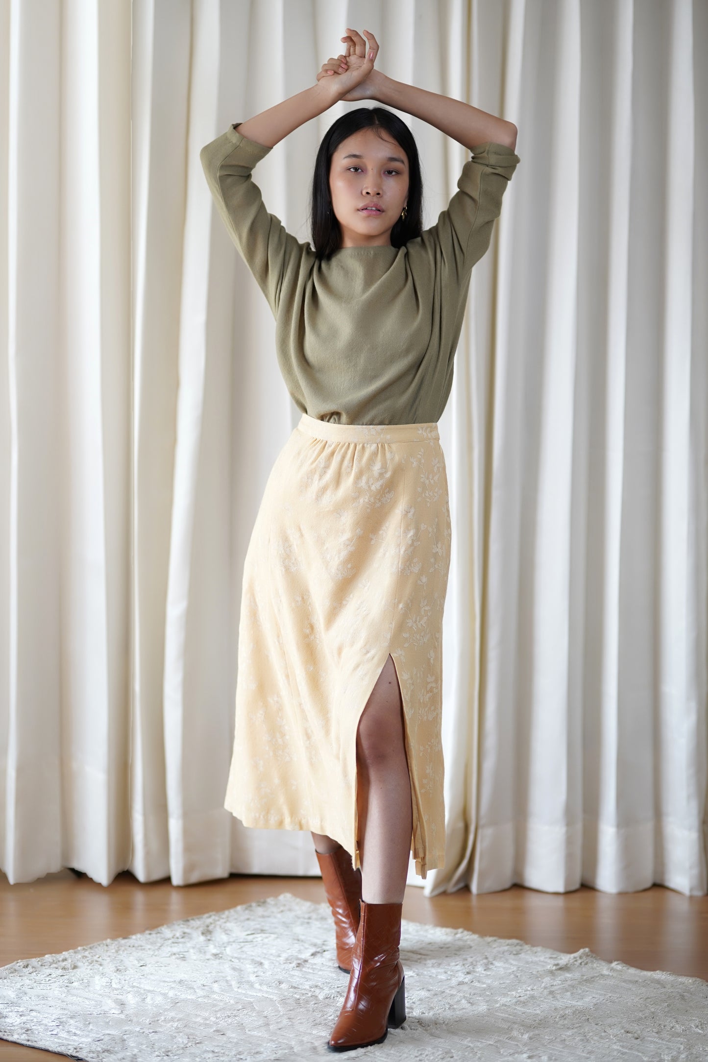 olive kimono top
