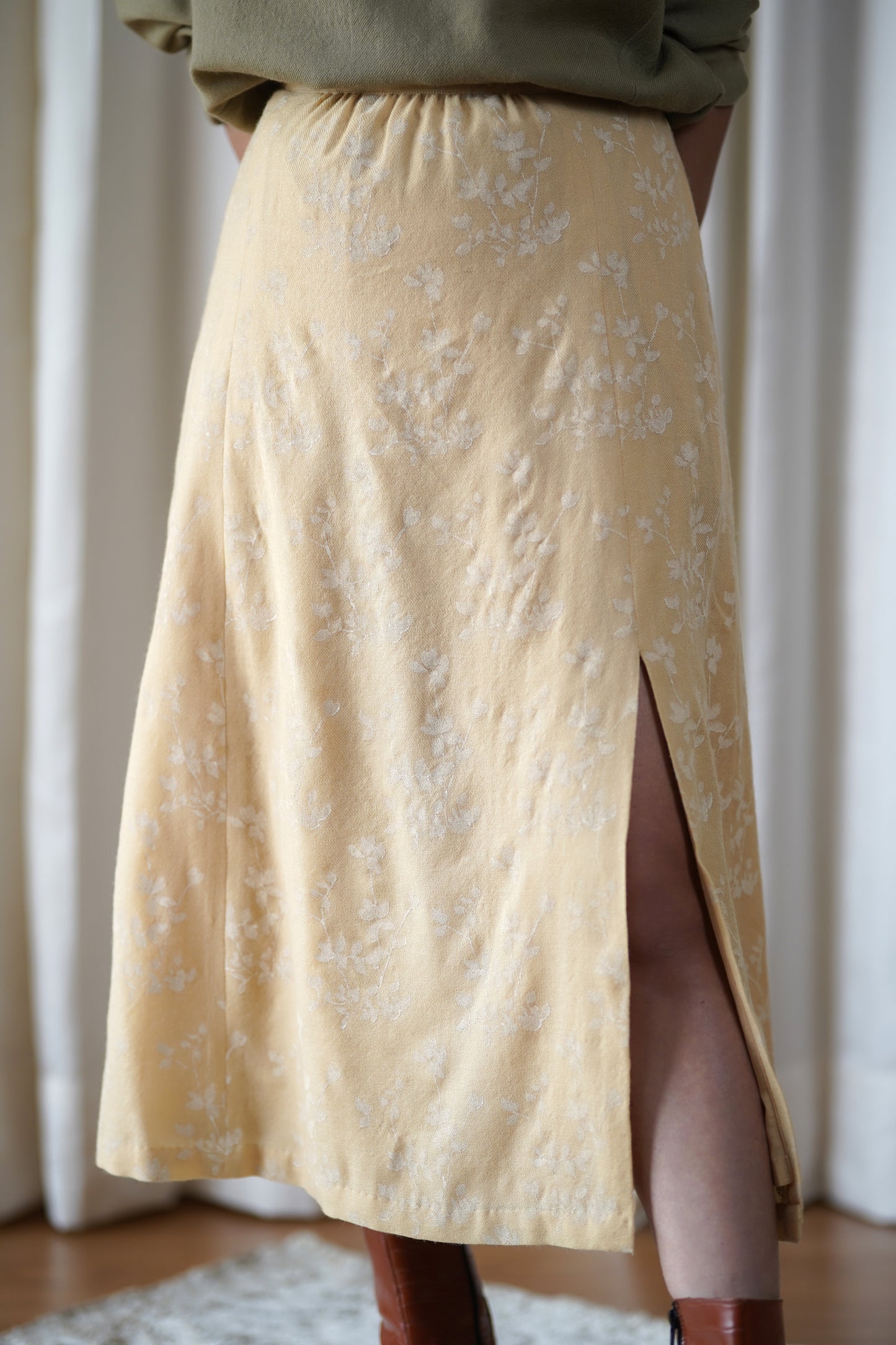printed woolen skirt