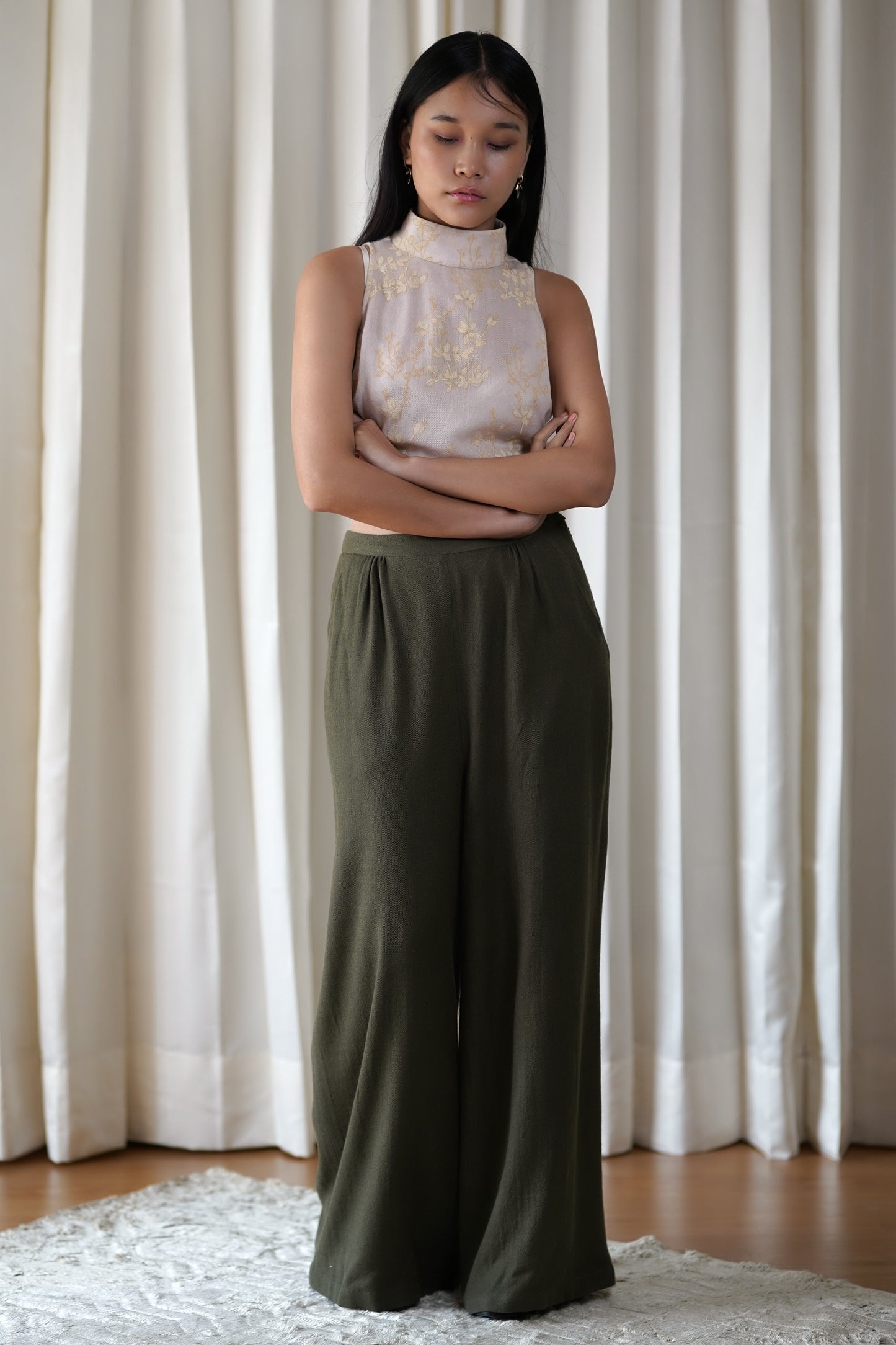 Double pleated pants