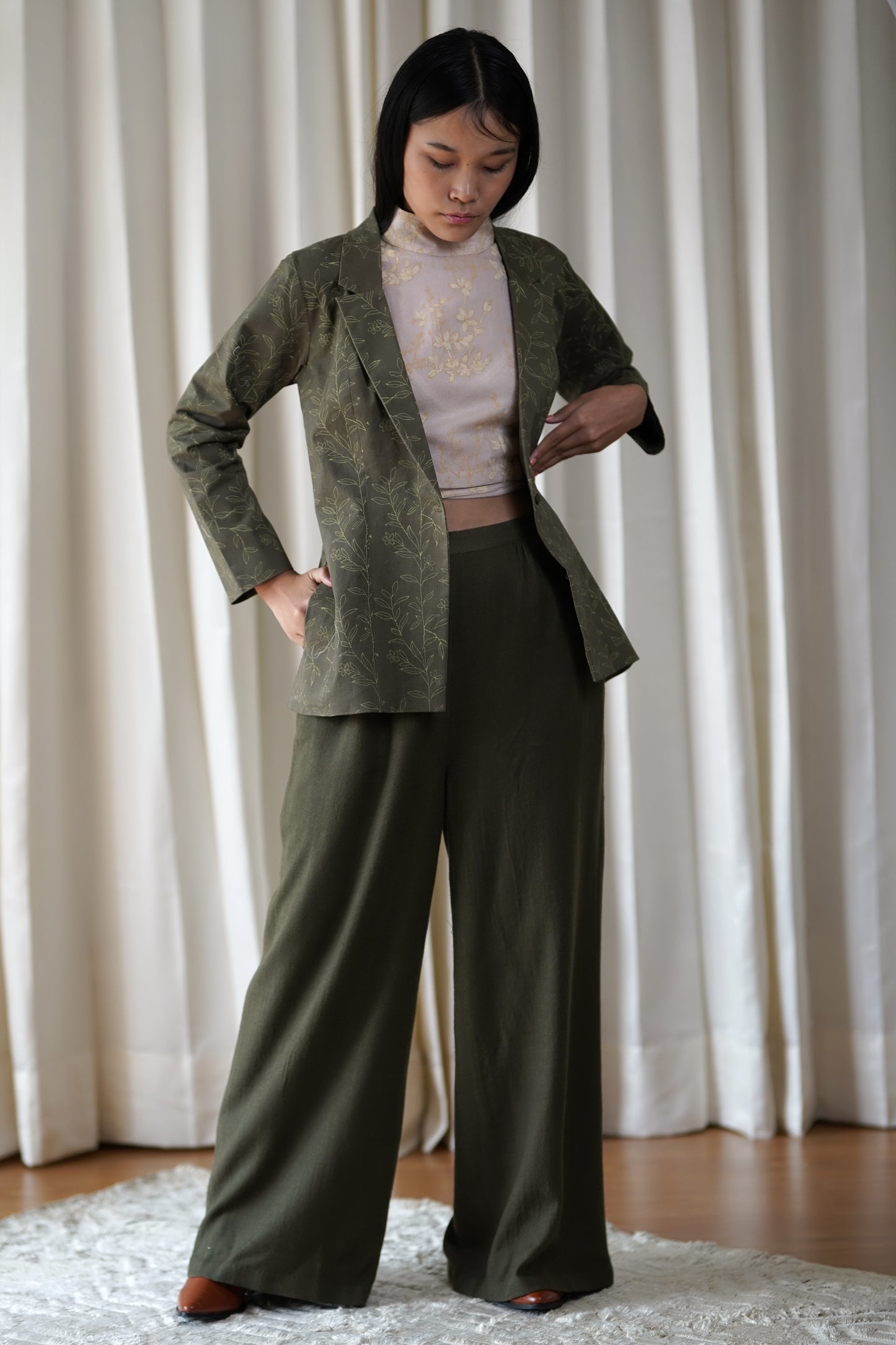 Double pleated pants