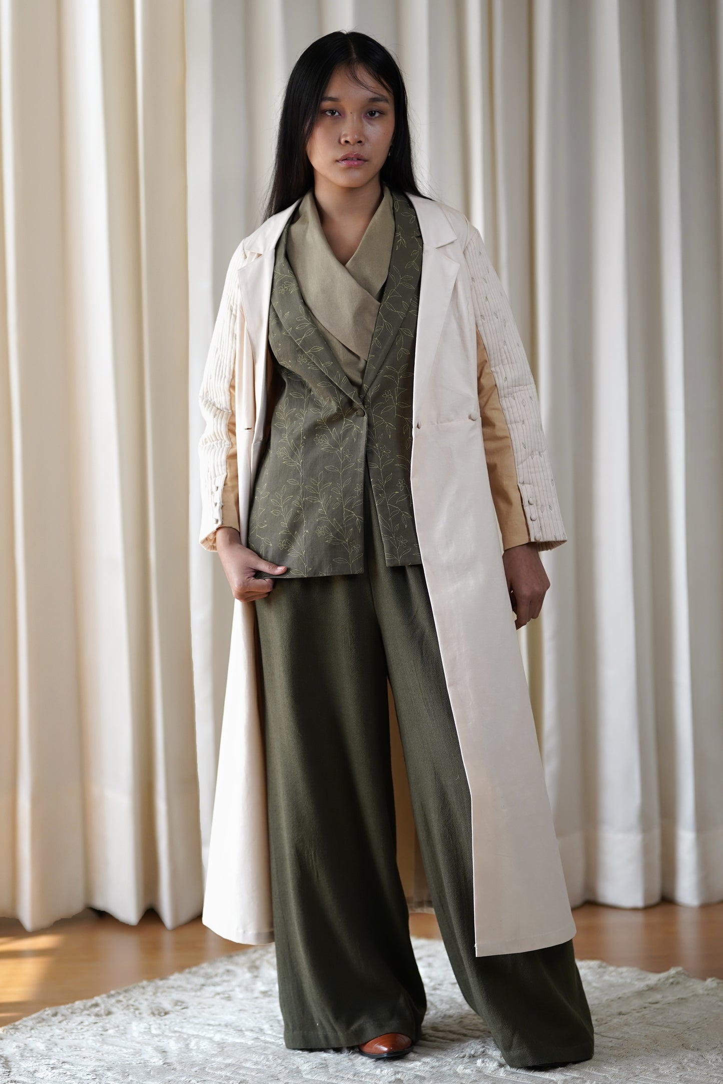 Double pleated pants