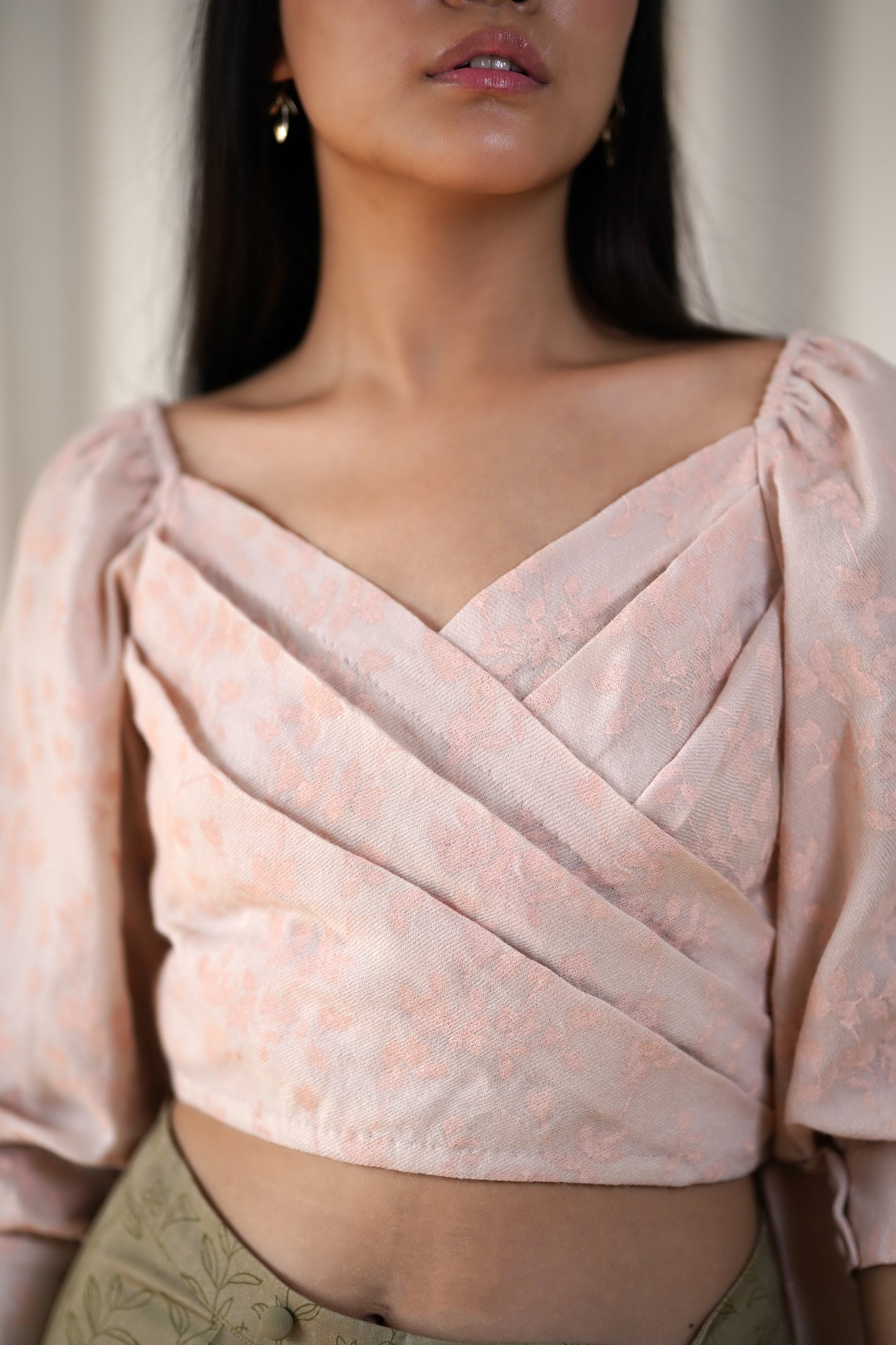 Blush wrap top