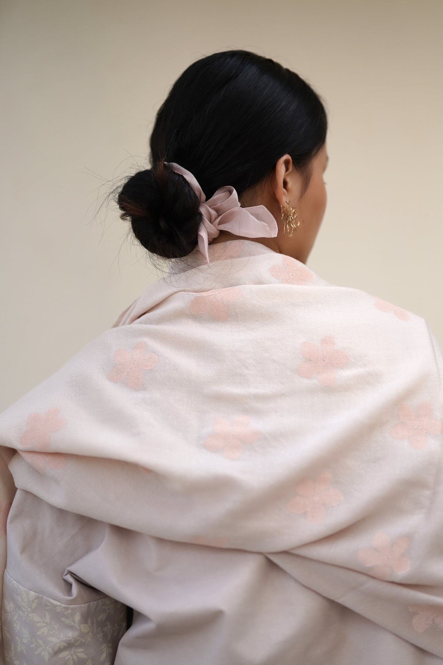 Blush printed shawl