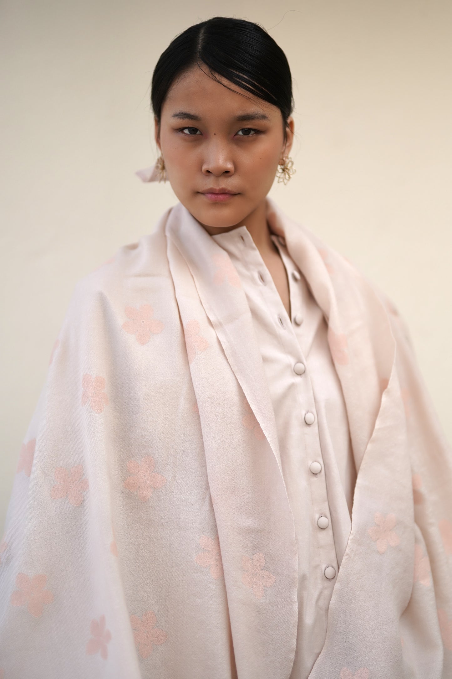 Blush printed shawl