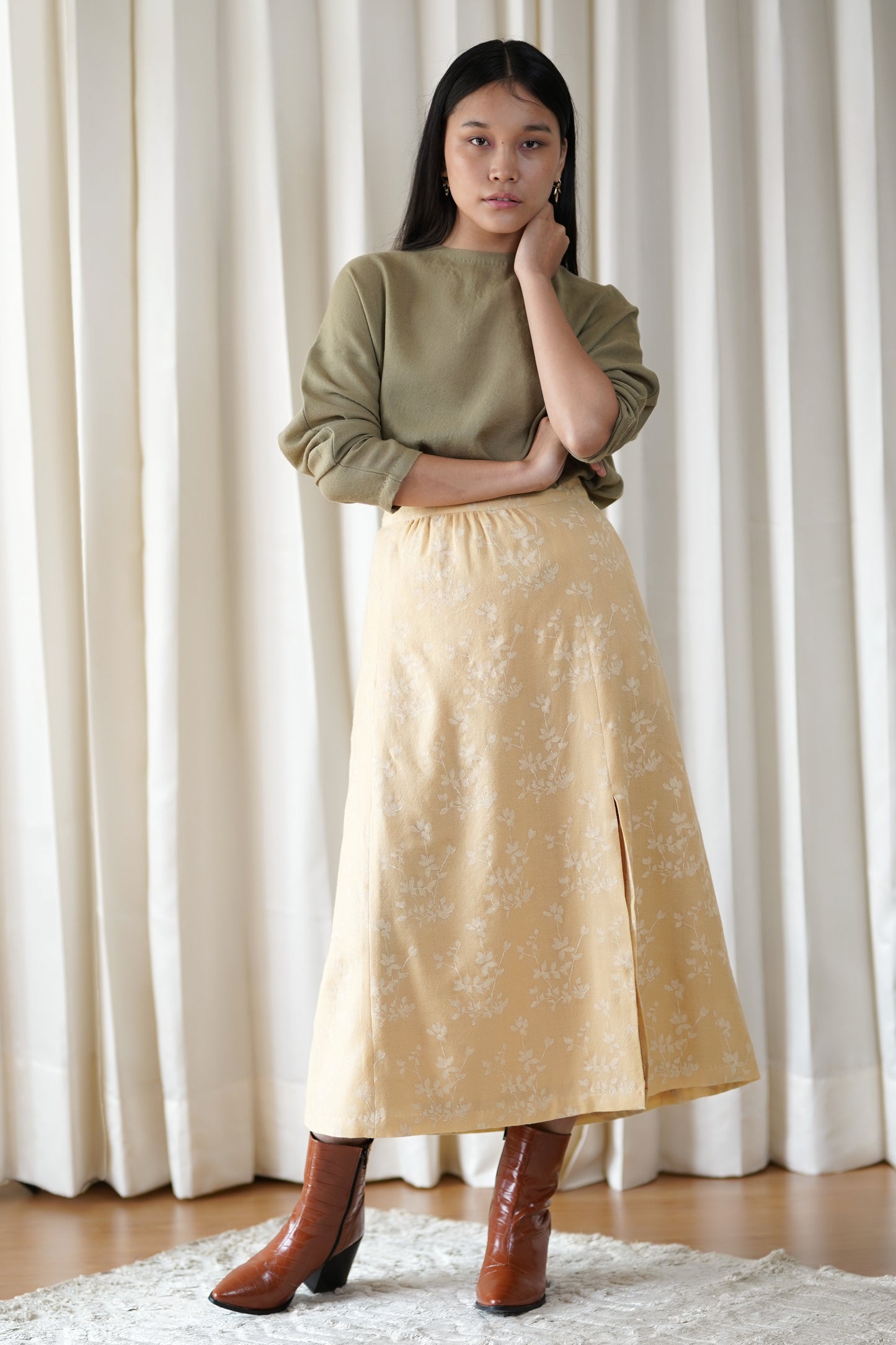olive kimono top