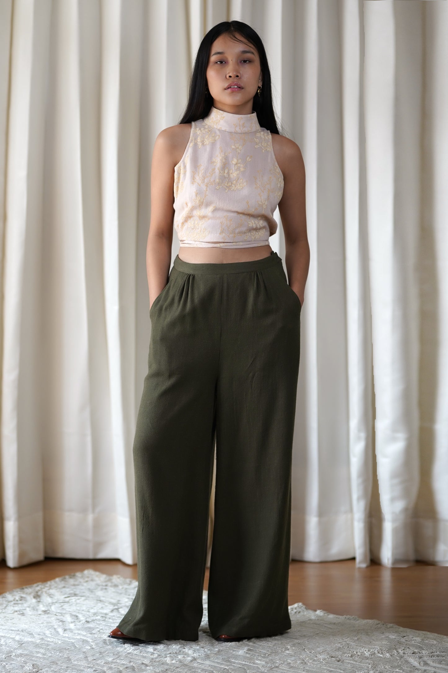 Double pleated pants