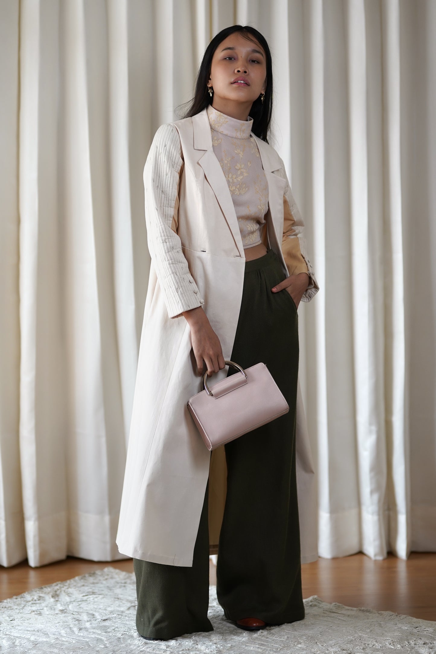 Quilted coat dress