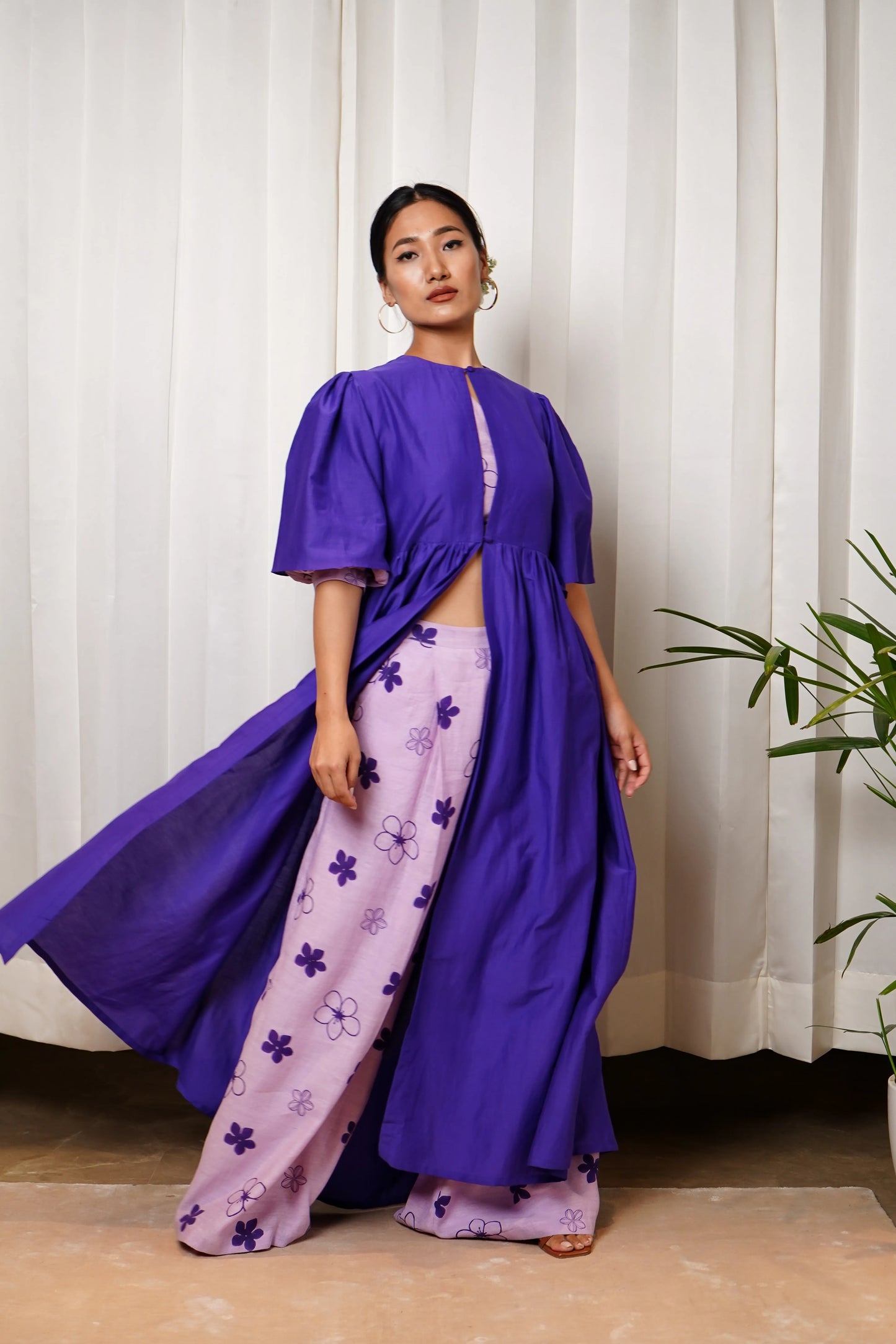 Purple cape dress