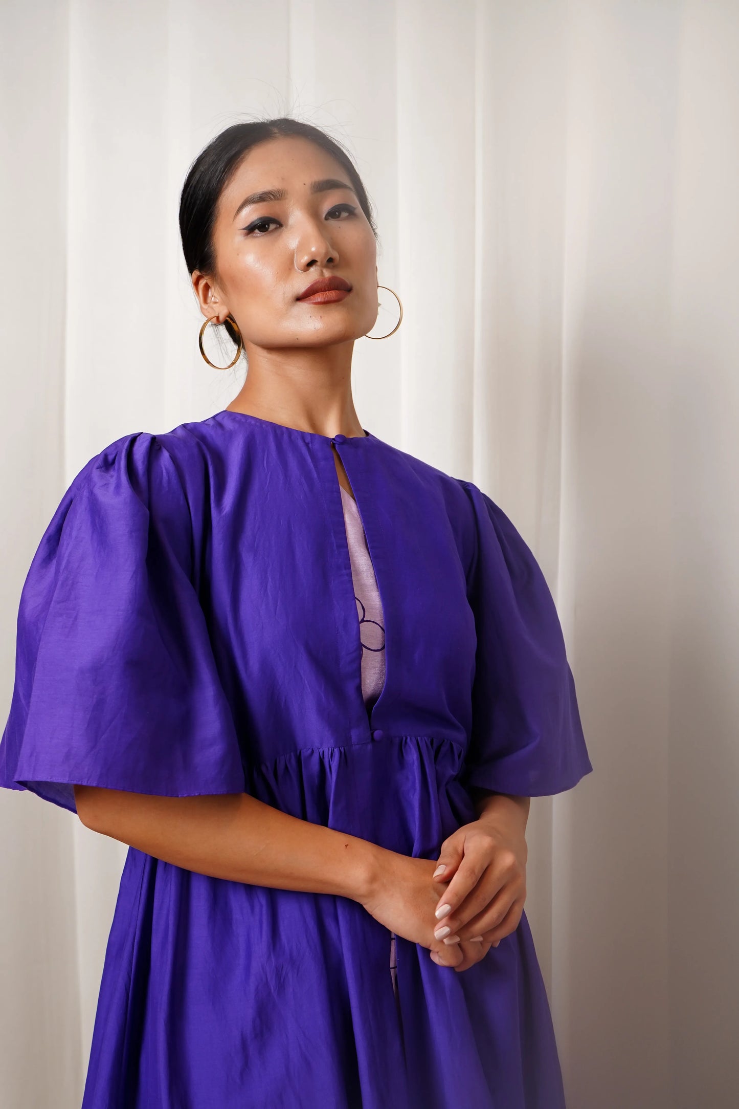 Purple cape dress