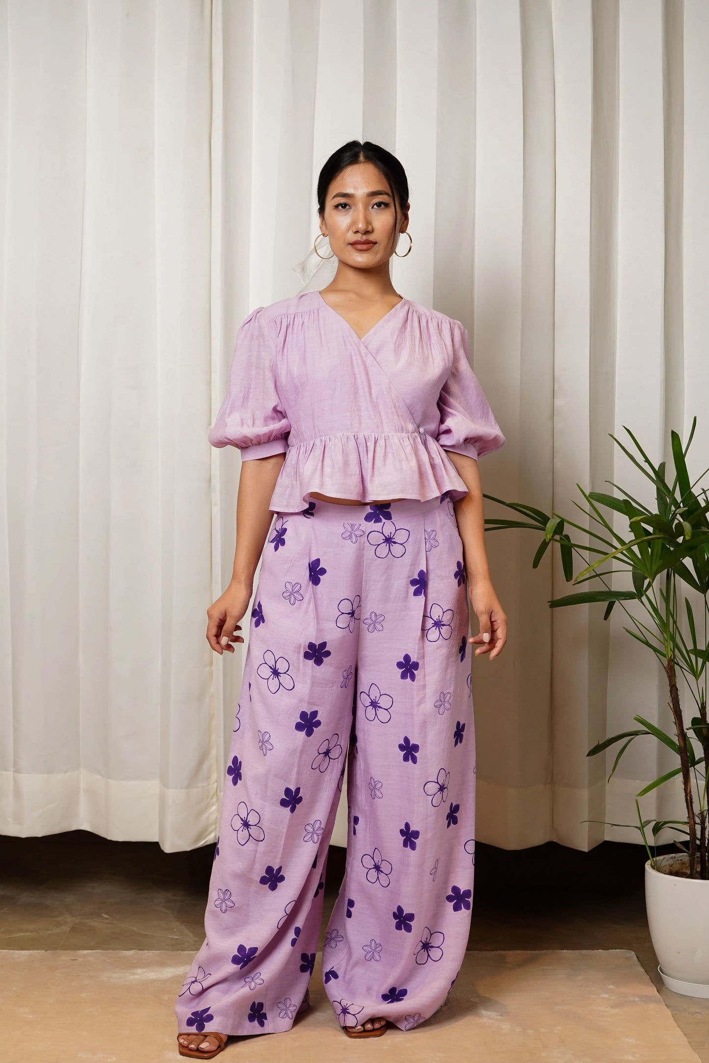 Lilac wrap top