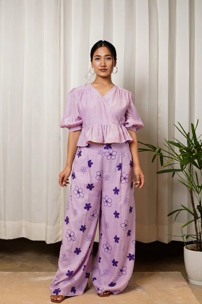 Lilac wrap top