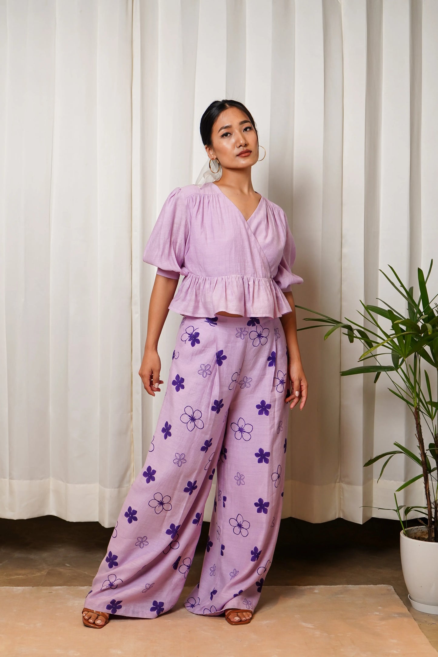 Lilac wrap top