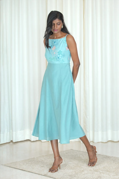 Seascape Flared Dress