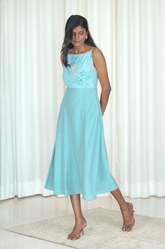 Seascape Flared Dress