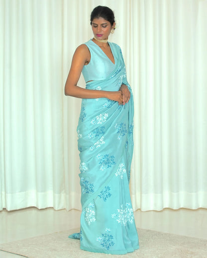 Seascape Saree