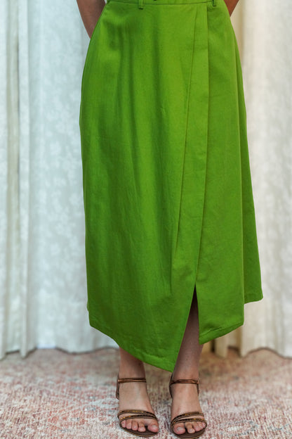 Wild Green Wrap Skirt
