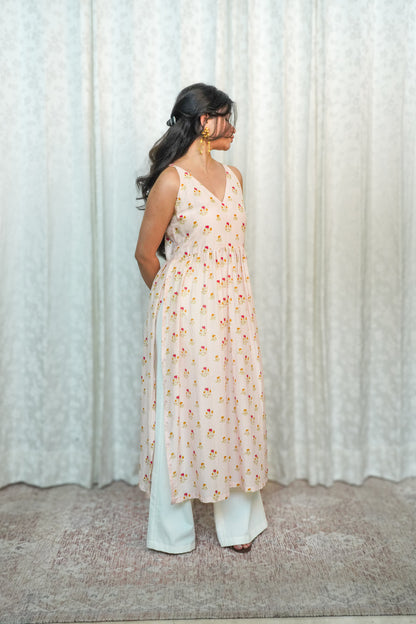 Pink Wildflower Sprig Tunic