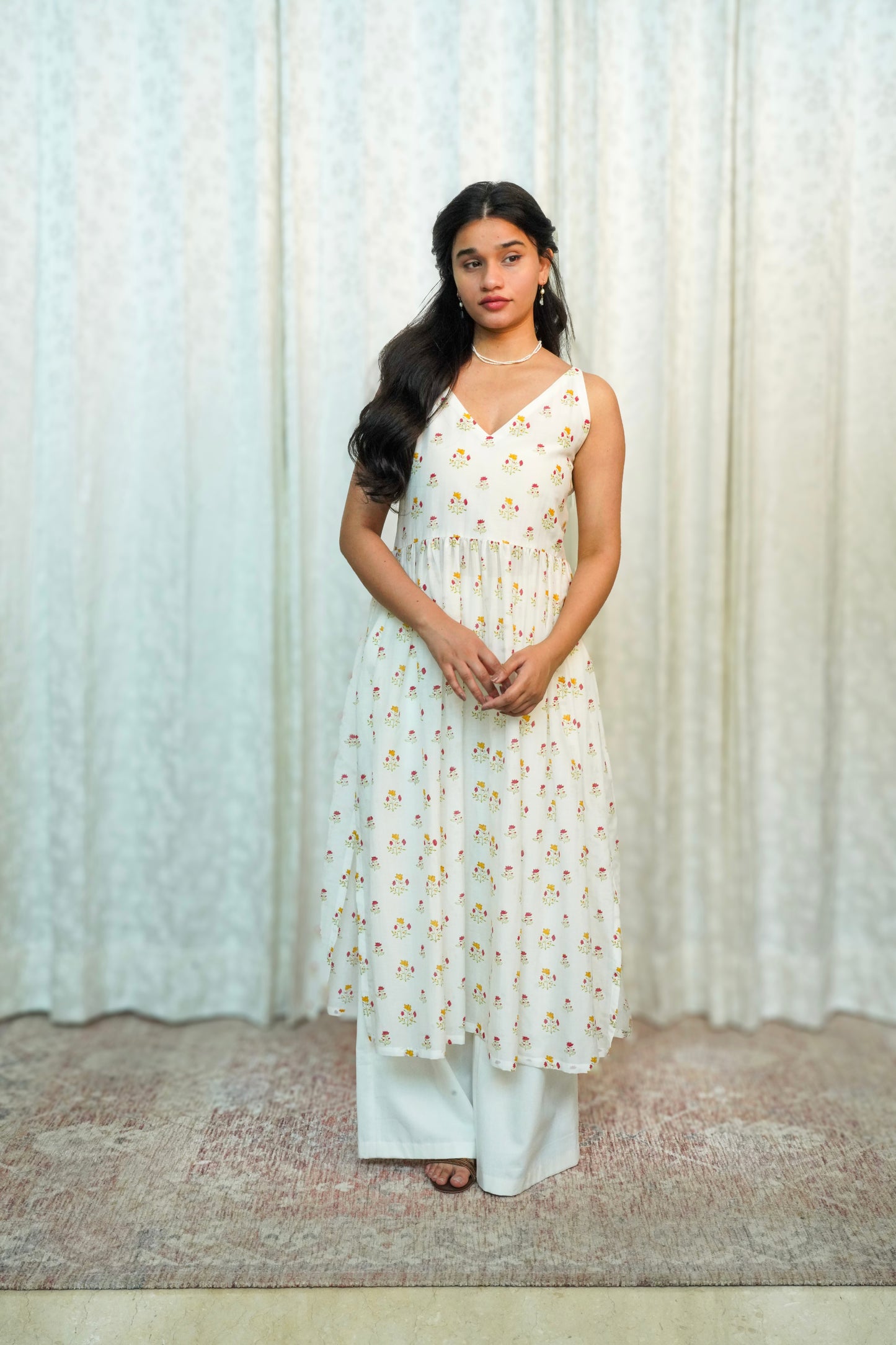 Ivory Wildflower Sprig Tunic