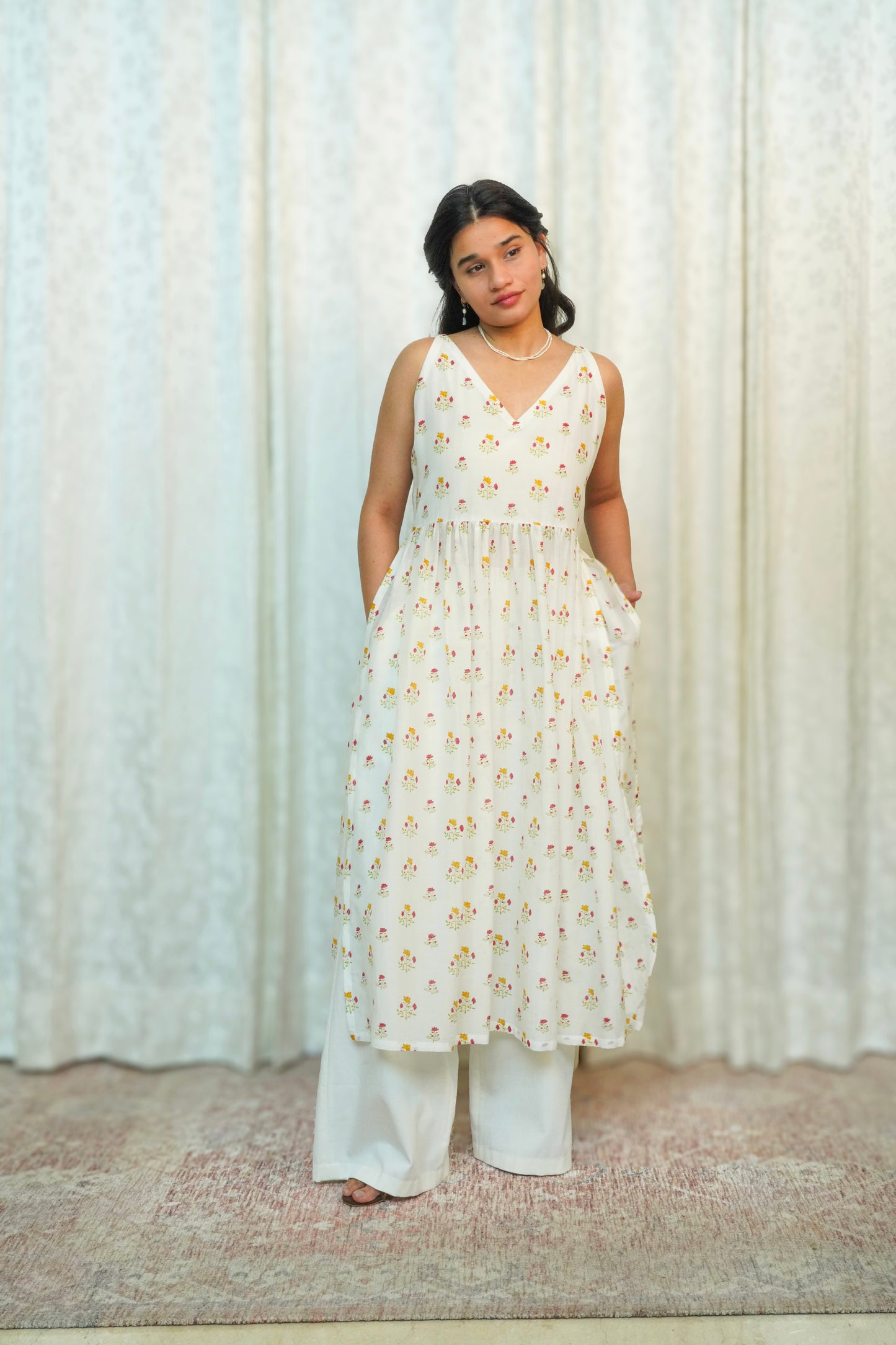 Ivory Wildflower Sprig Tunic