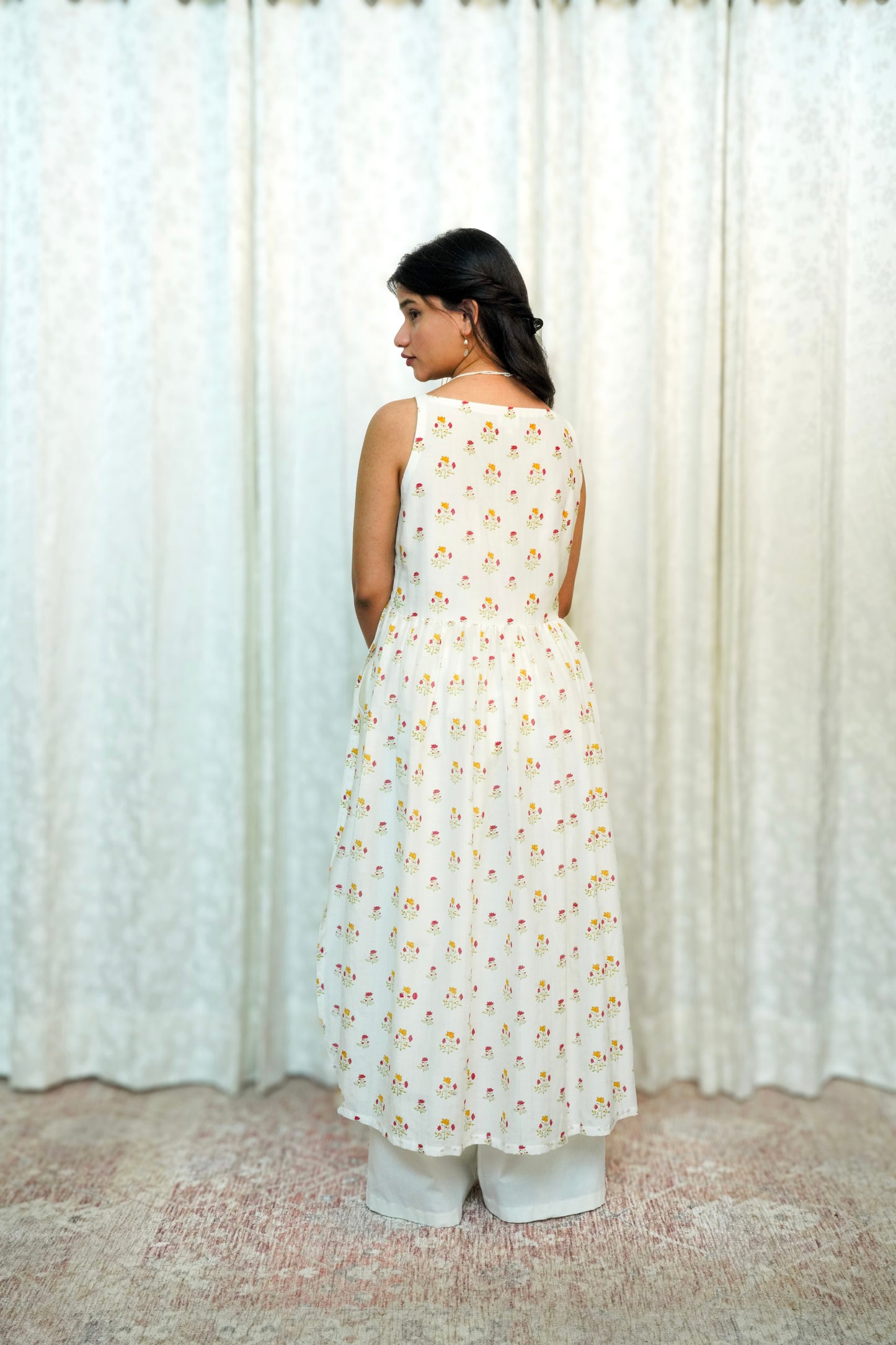 Ivory Wildflower Sprig Tunic