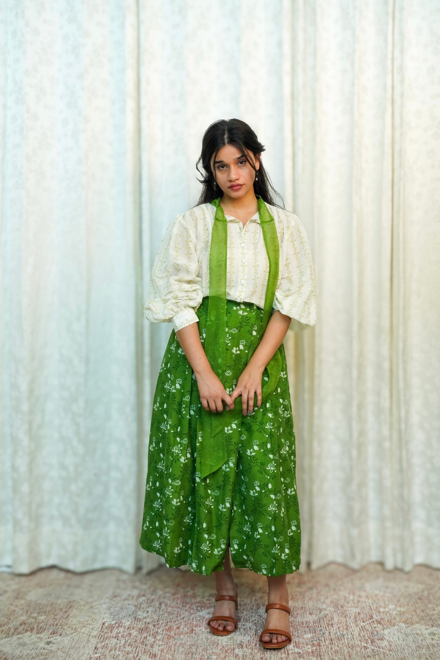 Wild Green Printed Skirt