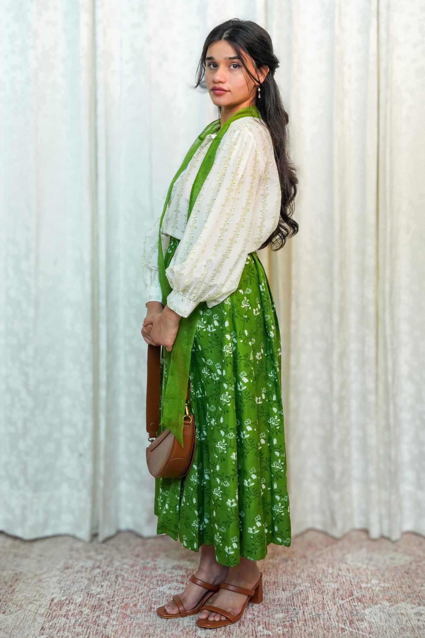Wild Green Printed Skirt