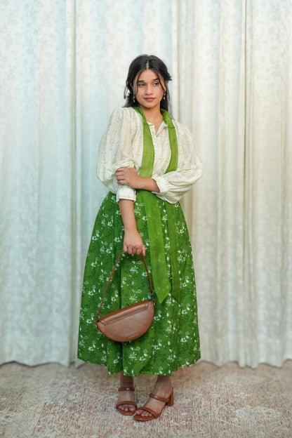 Wild Green Printed Skirt