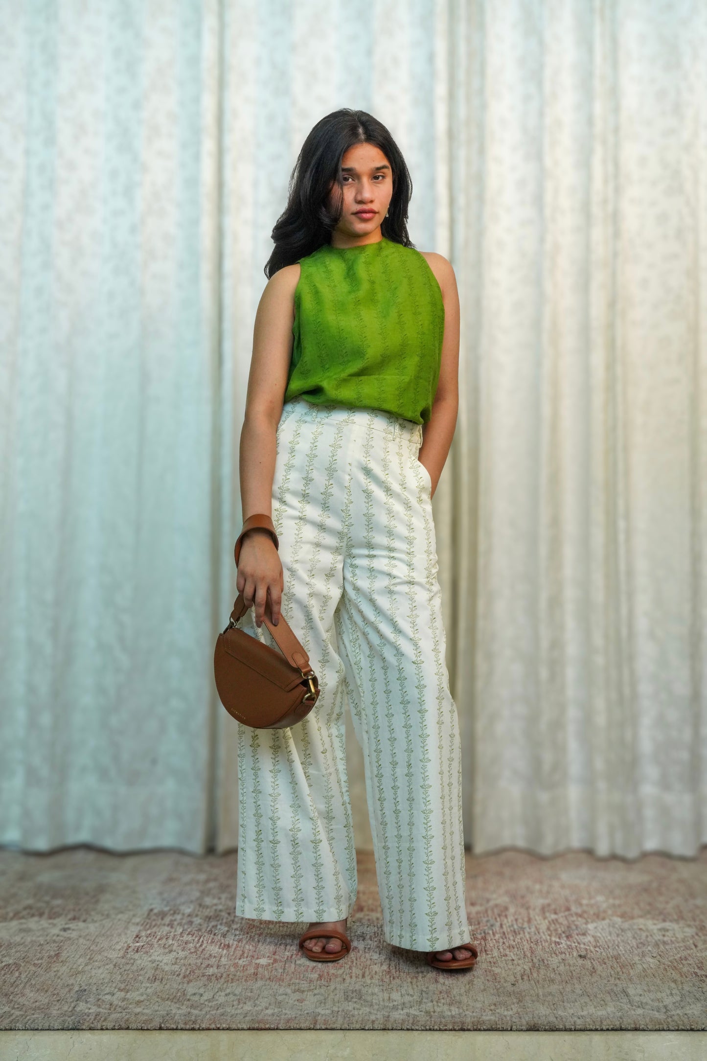Ivory Mist Printed Pants