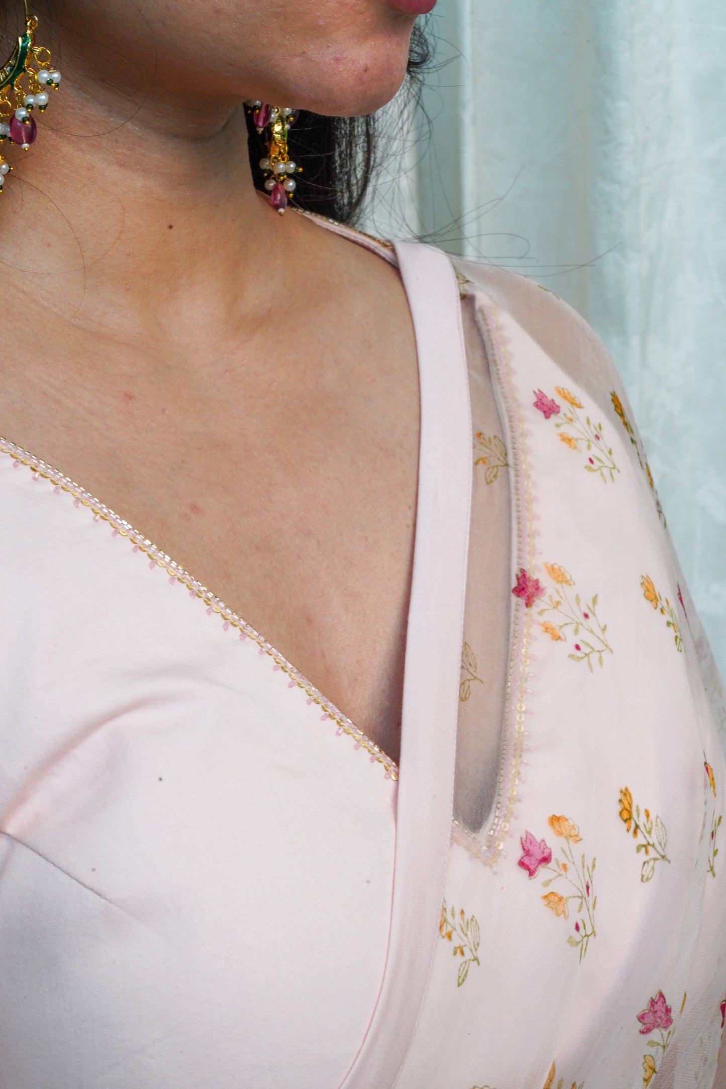 Pink Haze Wildflower Saree