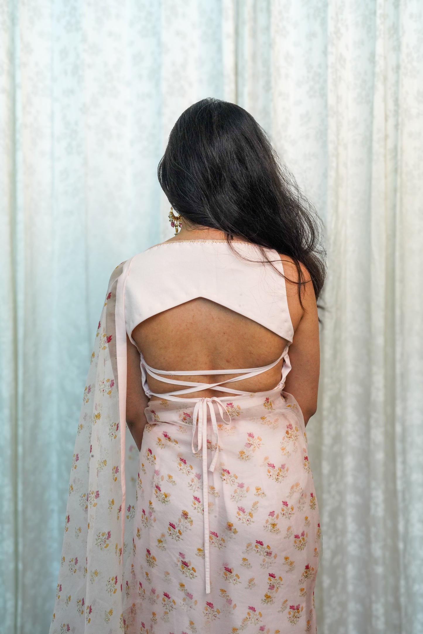 Pink Haze Wildflower Saree