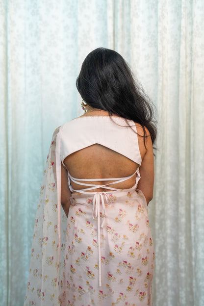 Pink Haze Wildflower Saree