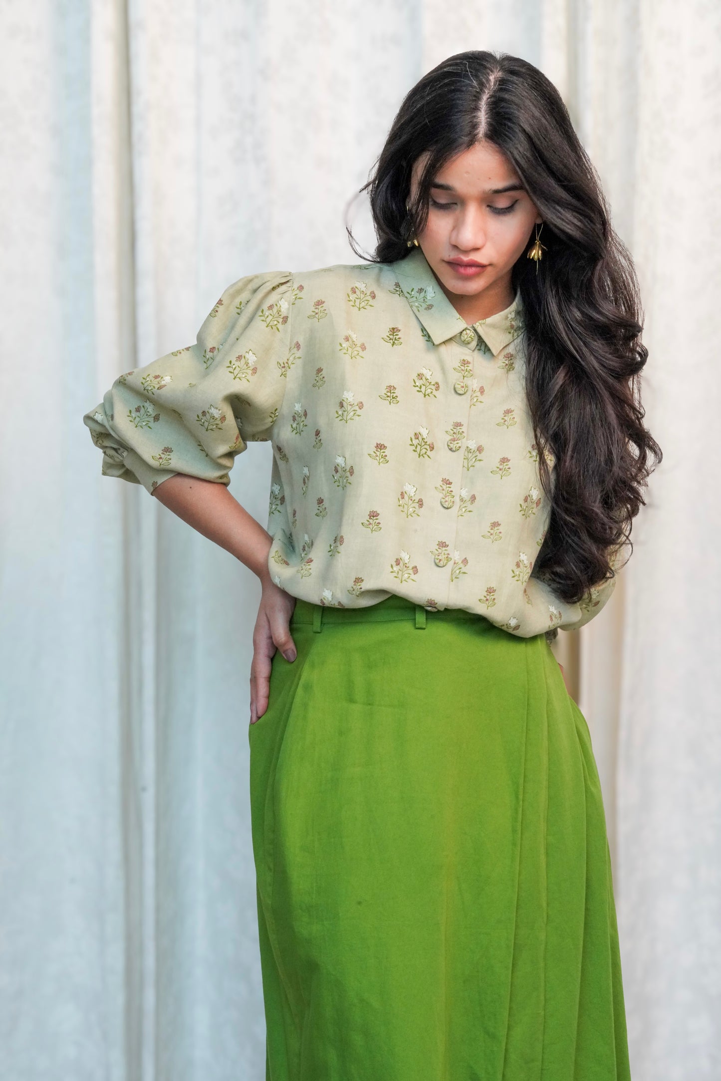 Wild Green Wrap Skirt