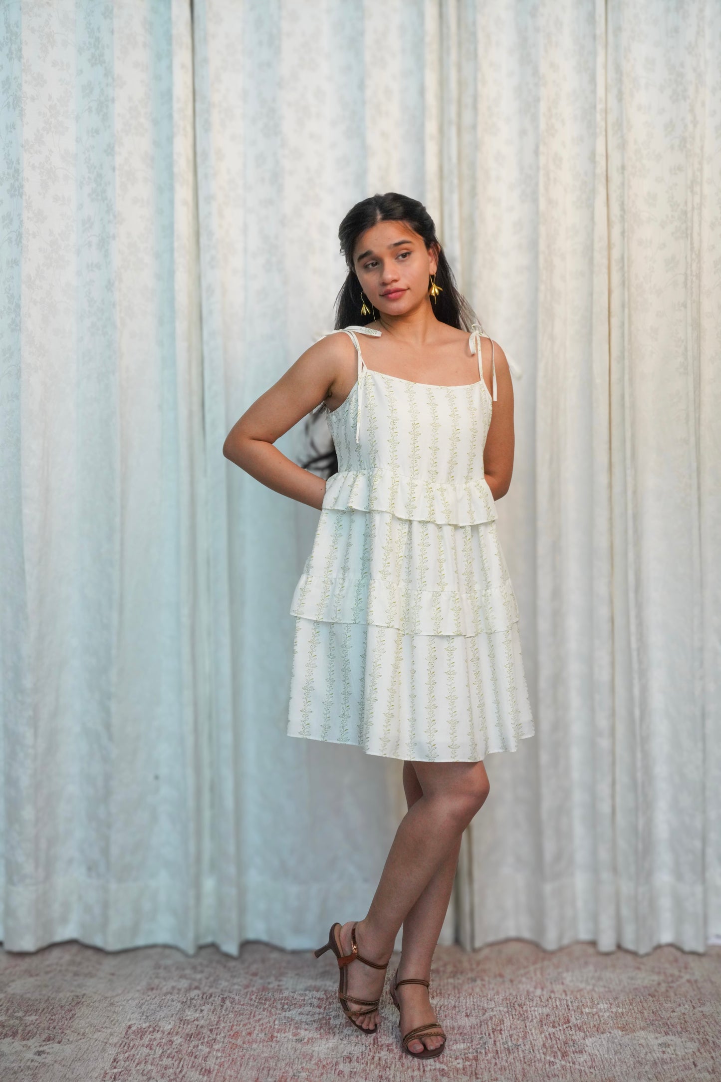 Ivory Vine Tiered Dress