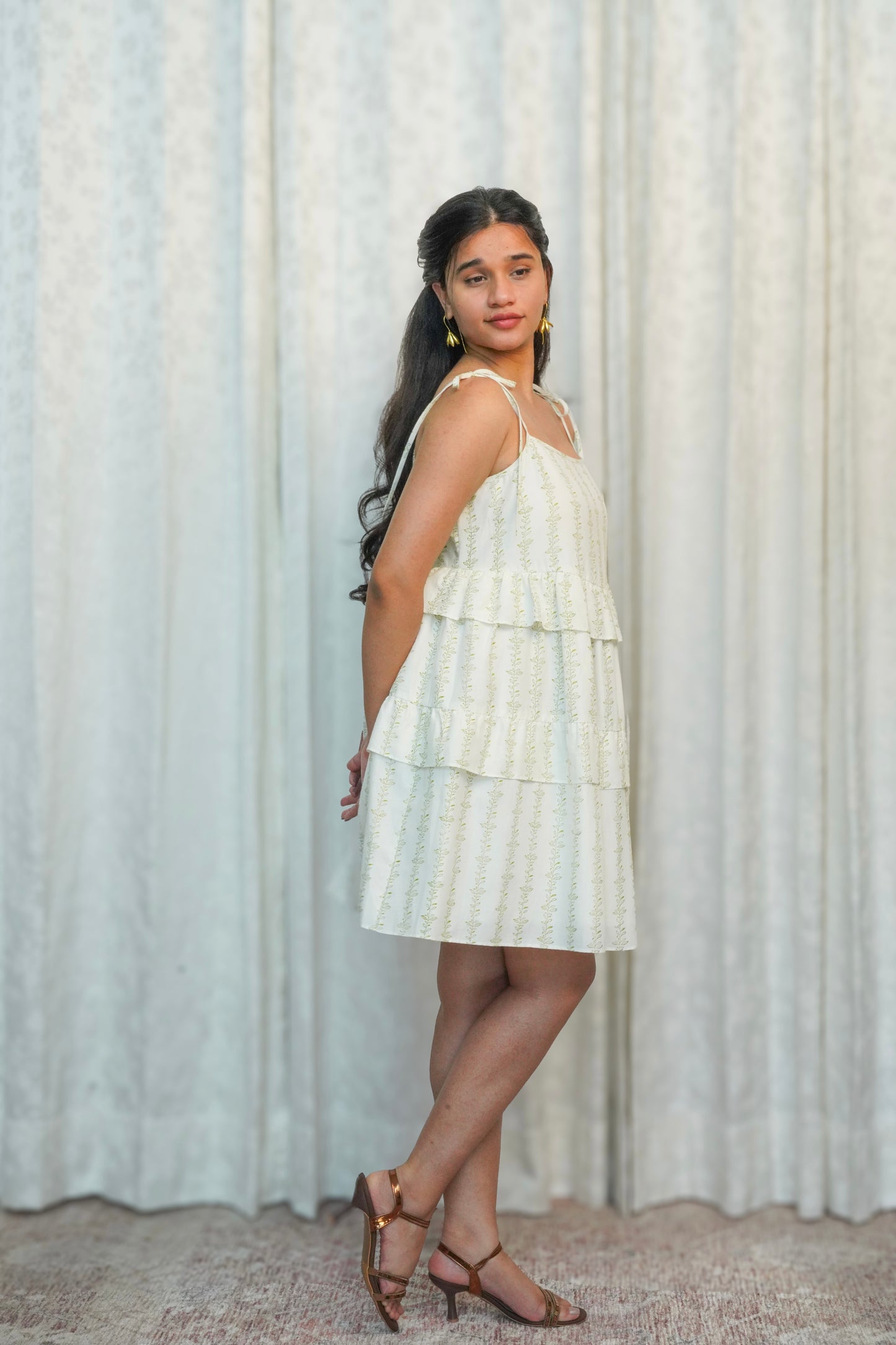 Ivory Vine Tiered Dress