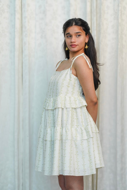 Ivory Vine Tiered Dress