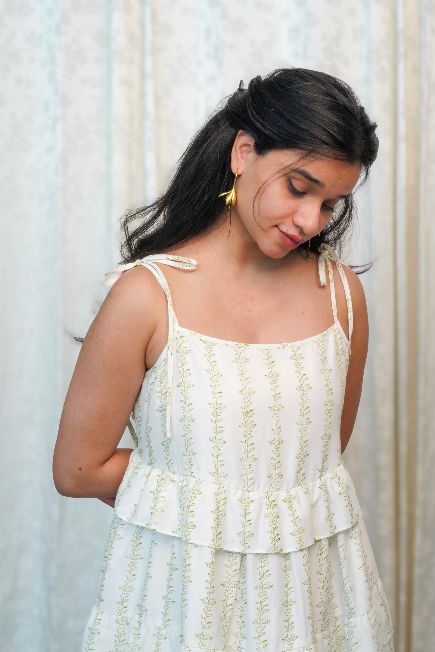 Ivory Vine Tiered Dress