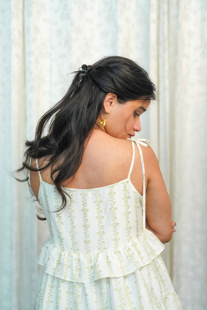 Ivory Vine Tiered Dress