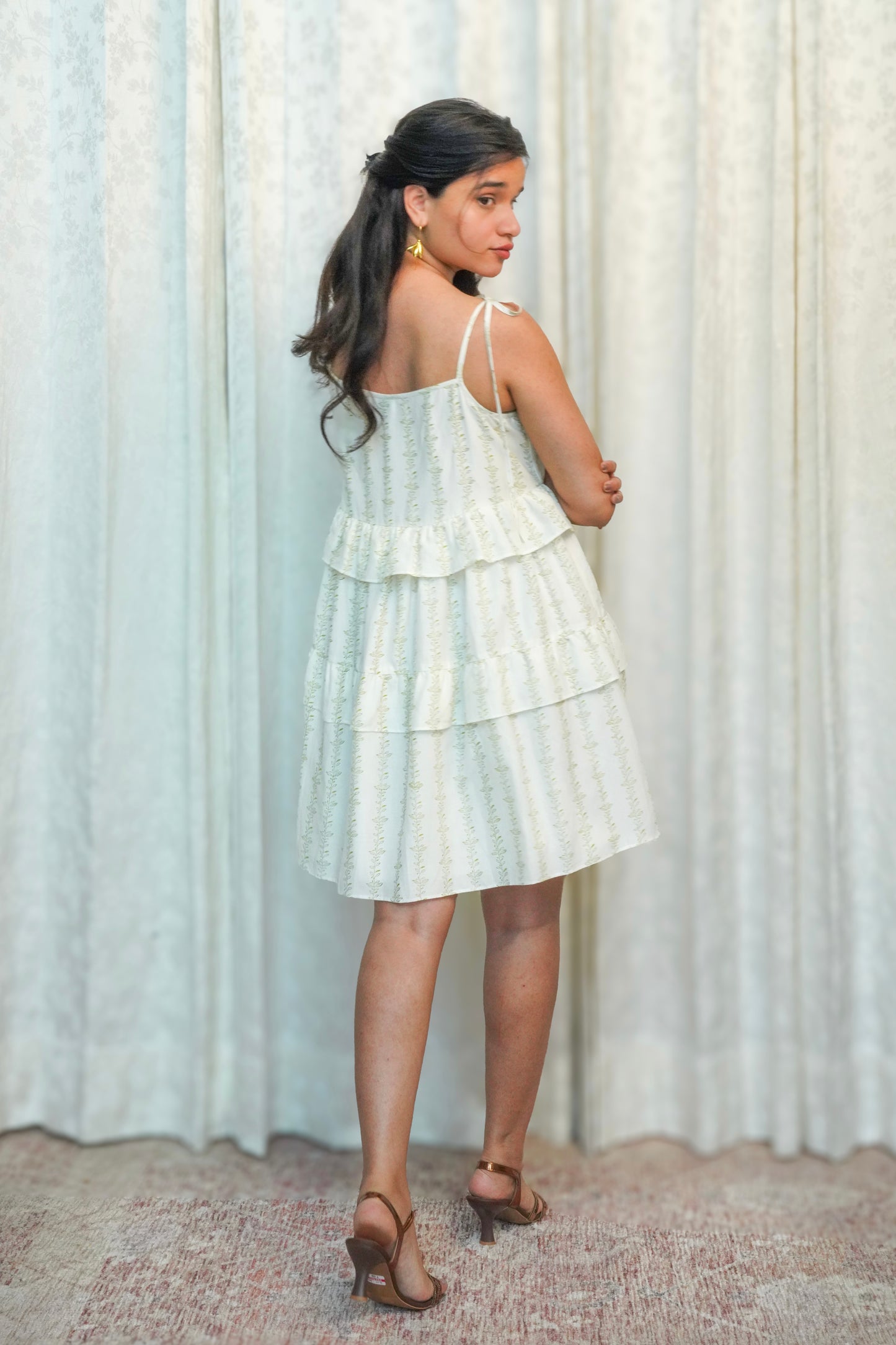 Ivory Vine Tiered Dress