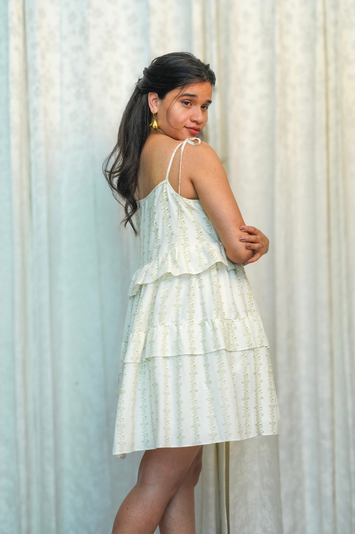 Ivory Vine Tiered Dress