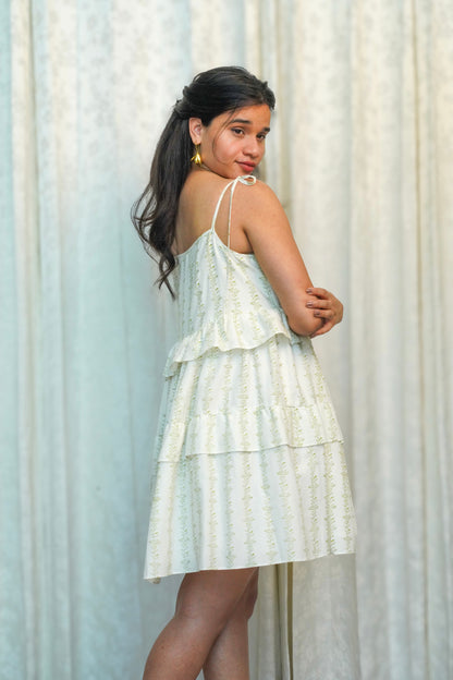 Ivory Vine Tiered Dress