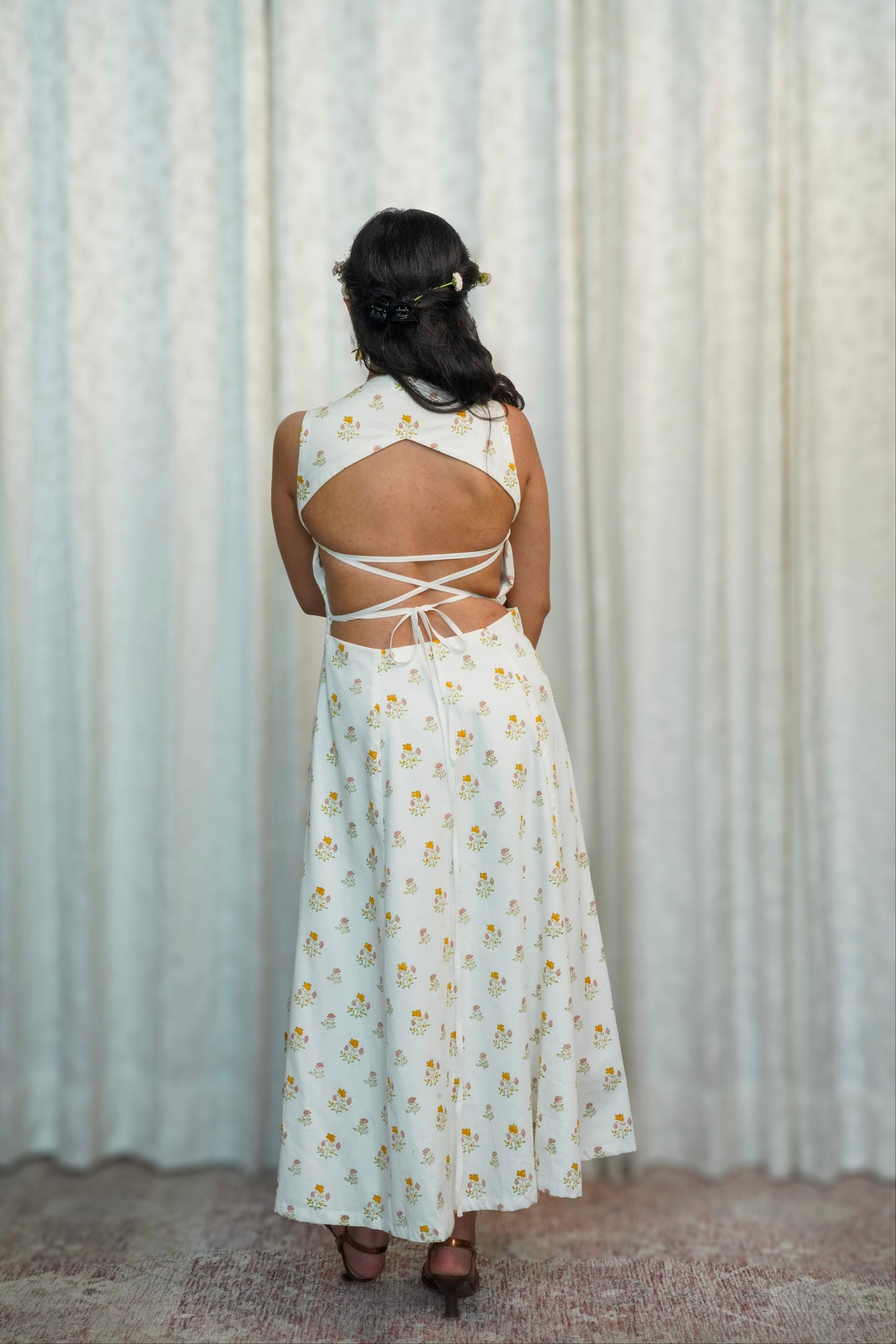 Ivory Wildflower Sprig Dress