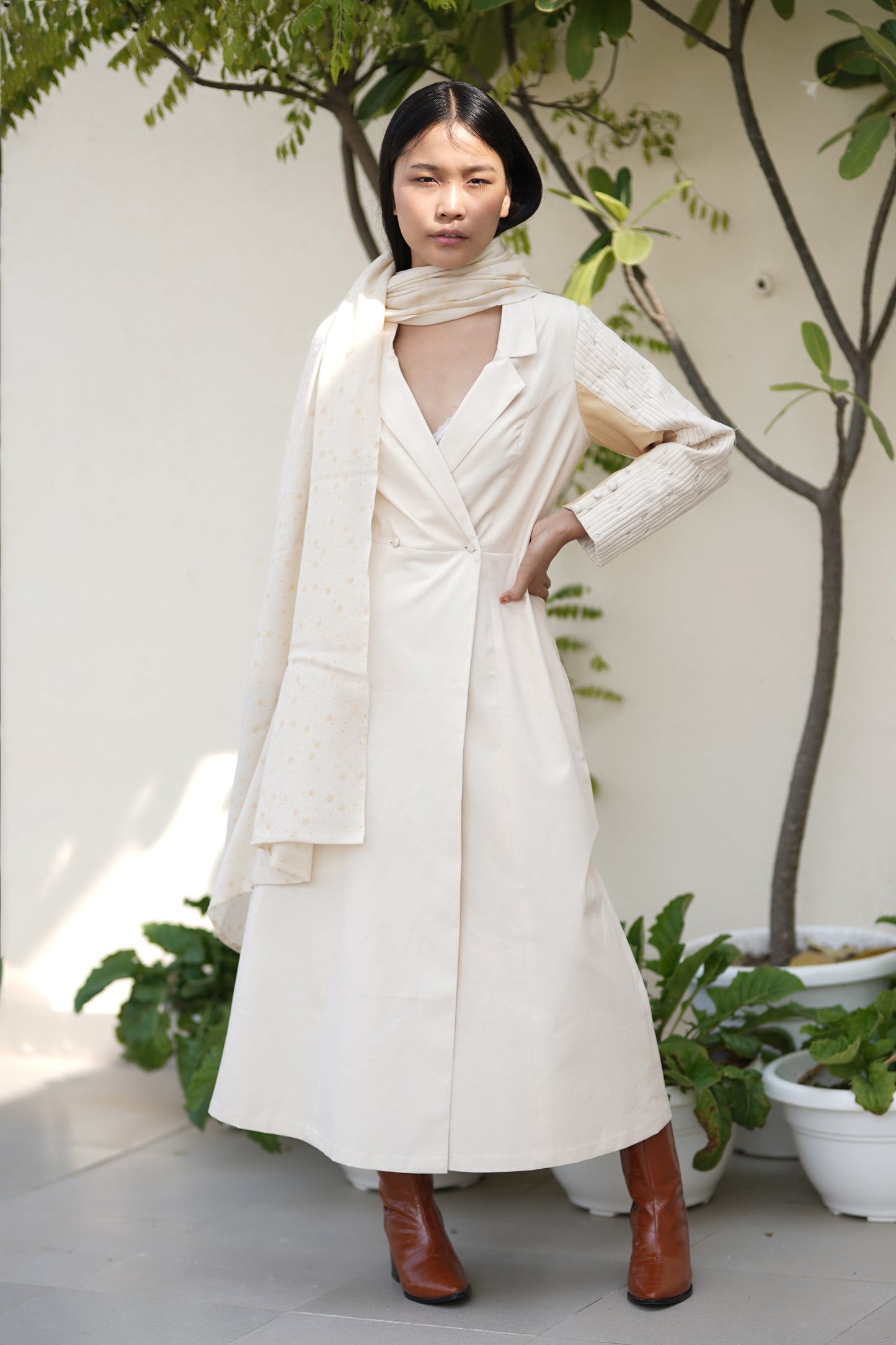 Quilted coat dress