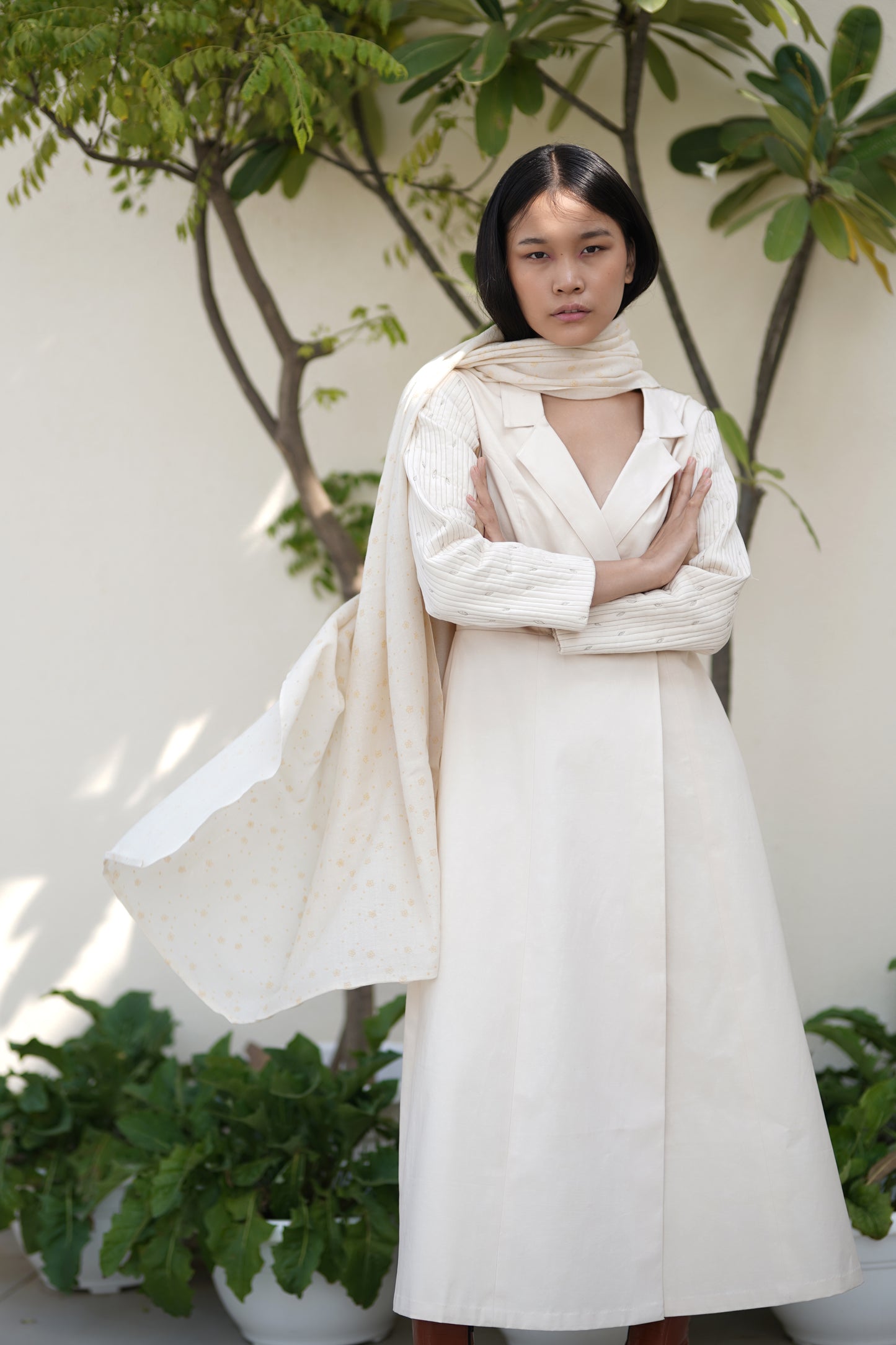Quilted coat dress