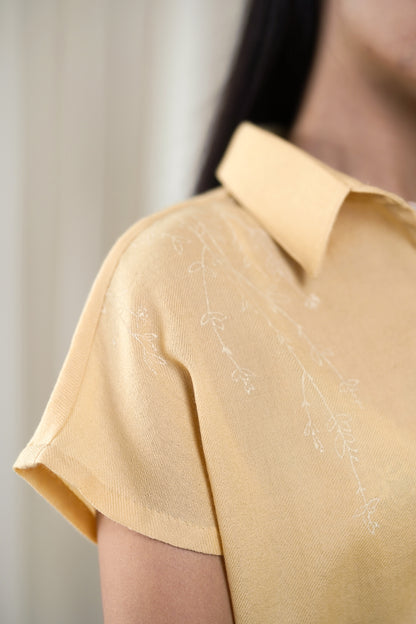 woolen yellow top